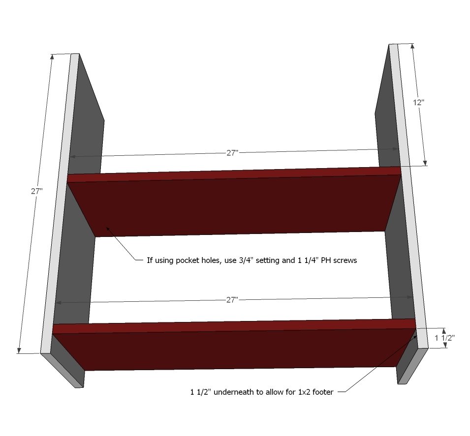 Barn Shaped Bookshelf — step 1