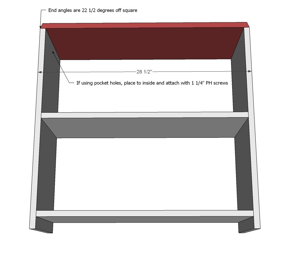 Barn Shaped Bookshelf — step 2