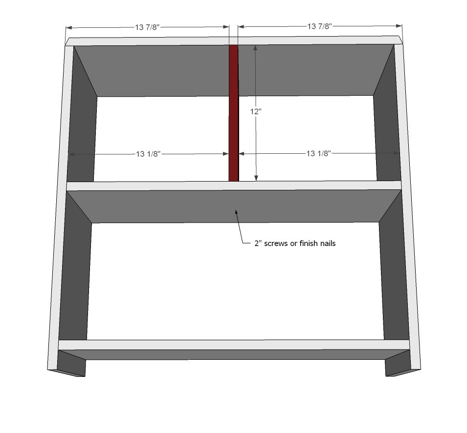 Barn Shaped Bookshelf — step 3