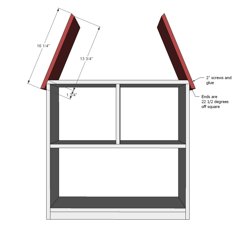 Barn Shaped Bookshelf — step 5