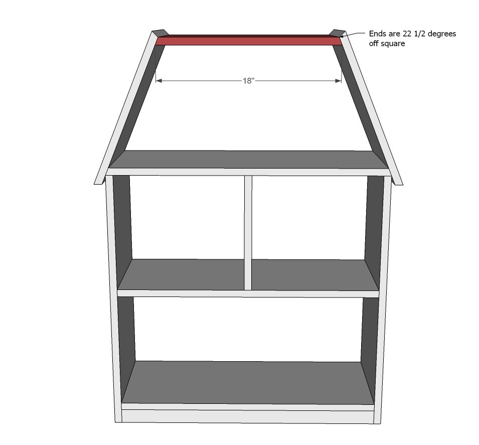 Barn Shaped Bookshelf — step 6