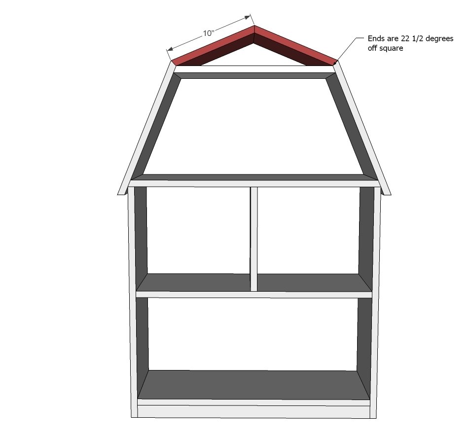 Barn Shaped Bookshelf — step 7