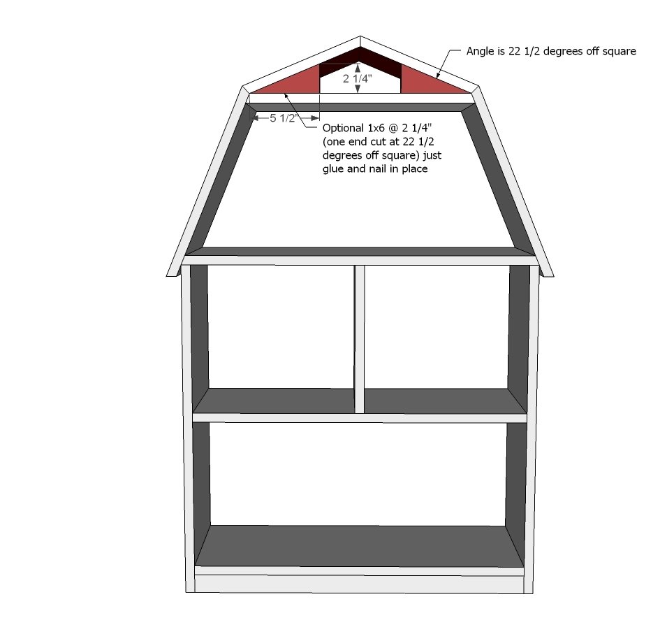 Barn Shaped Bookshelf — step 8