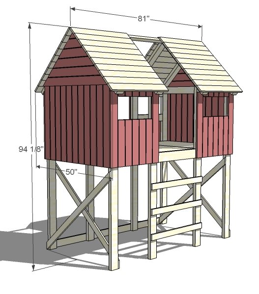 Beach Hut Bed dimension diagram 1