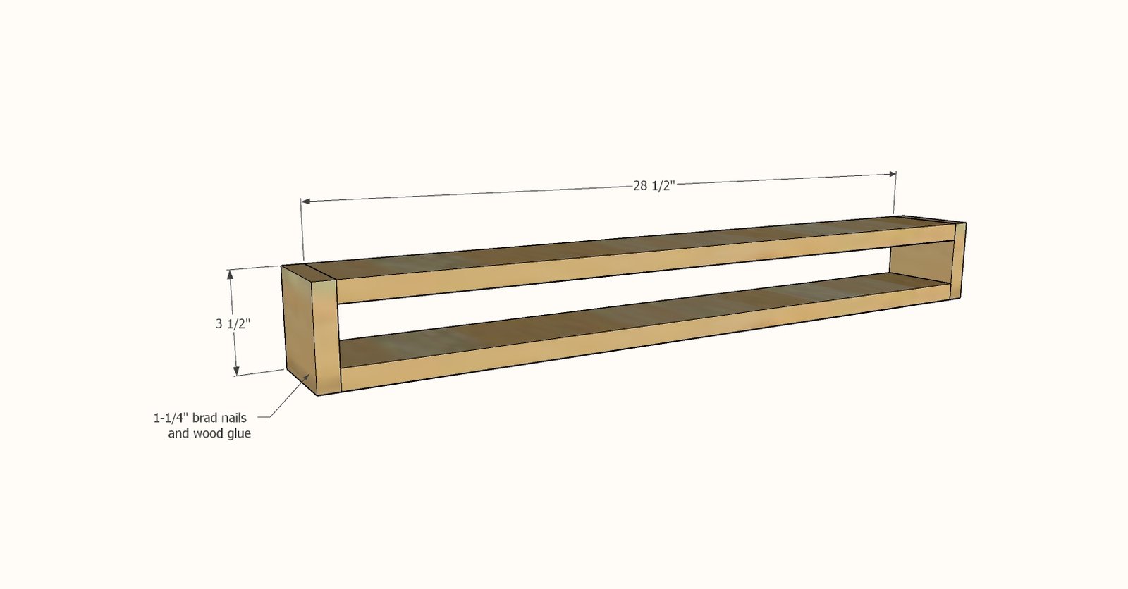 Beam Ledge Shelves — step 1