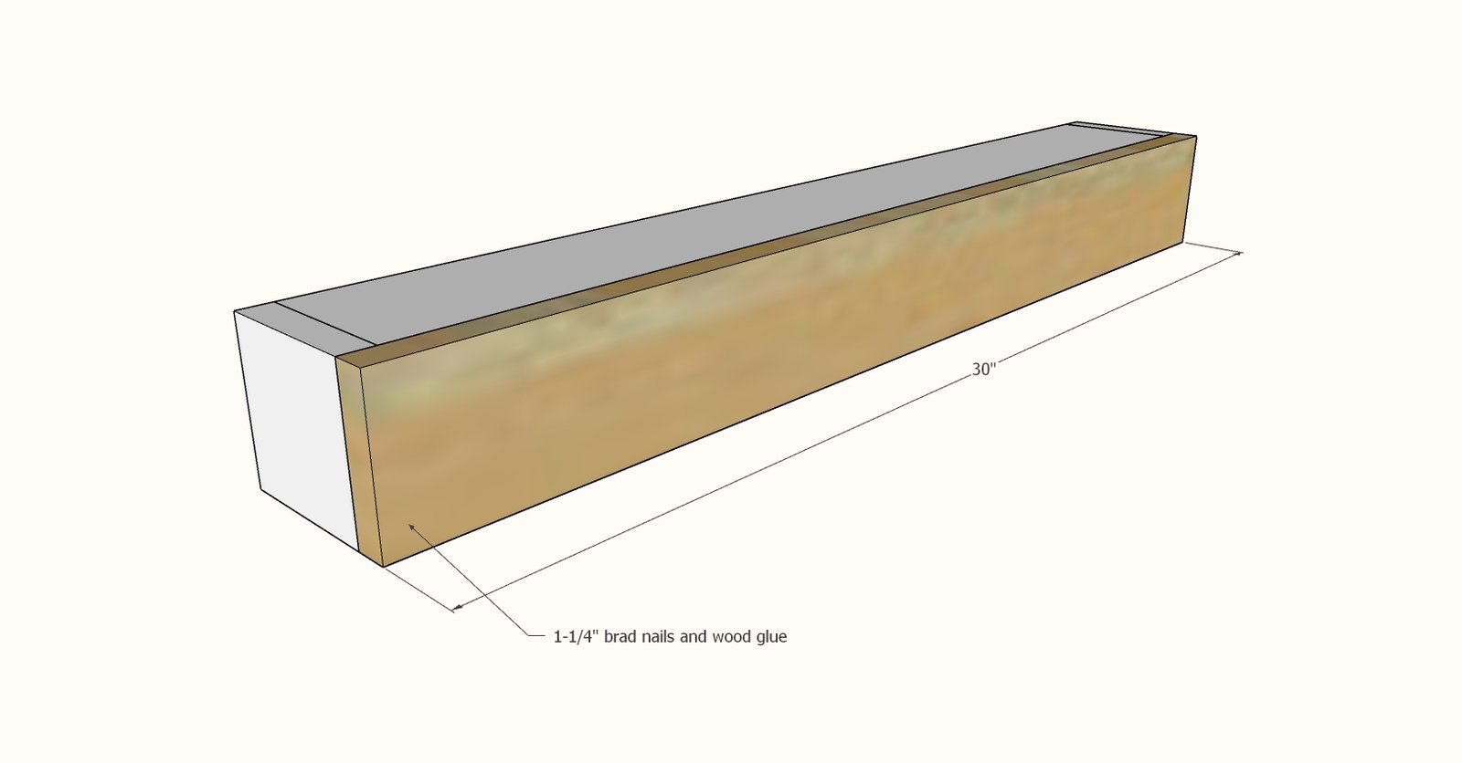 Beam Ledge Shelves — step 2