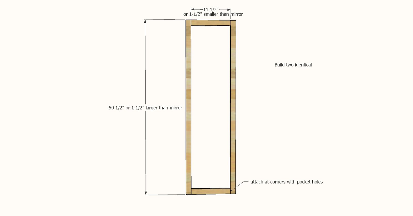 Beauty Center Mirror with Storage — step 1
