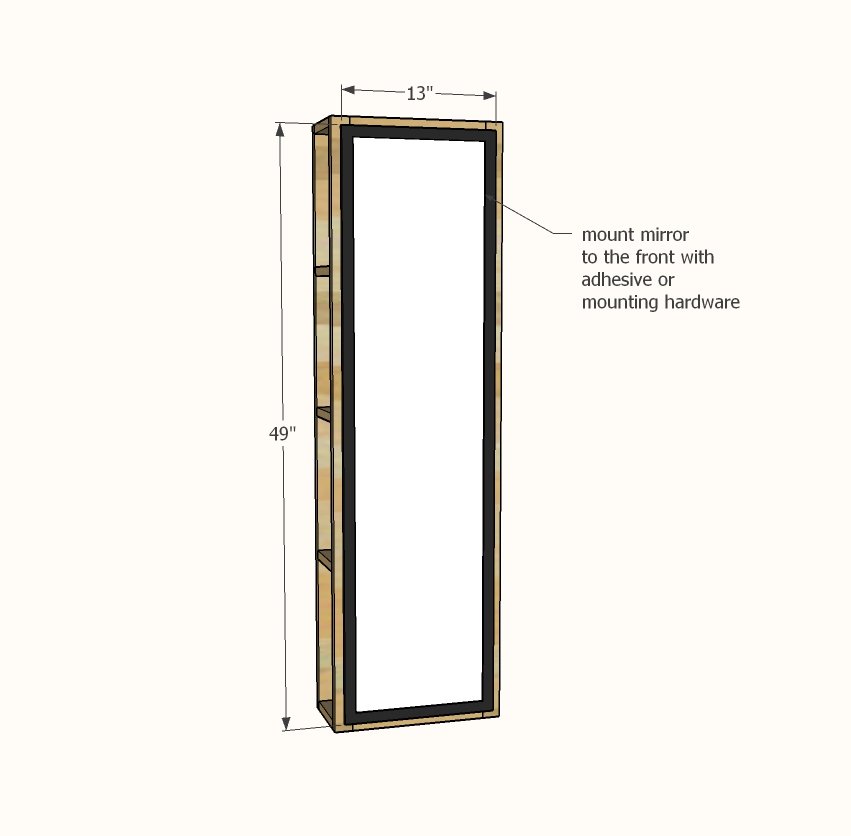 Beauty Center Mirror with Storage — step 5