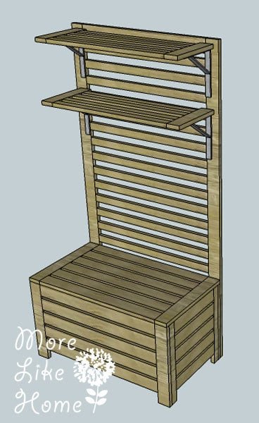 Bench for Outdoor Wall Panel System by More Like Home