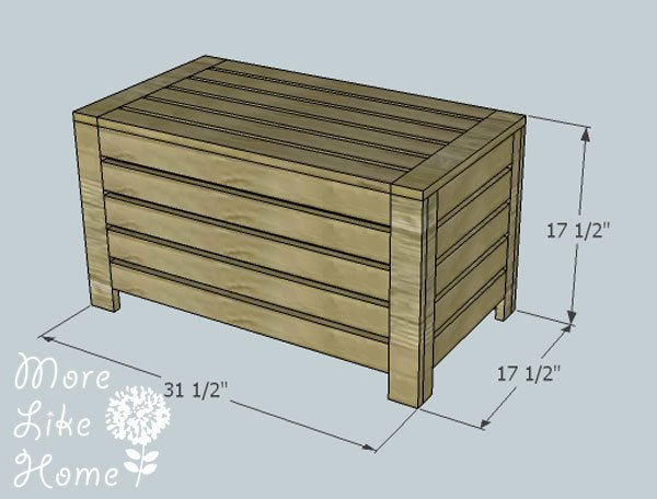 Bench for Outdoor Wall Panel System by More Like Home dimension diagram 1