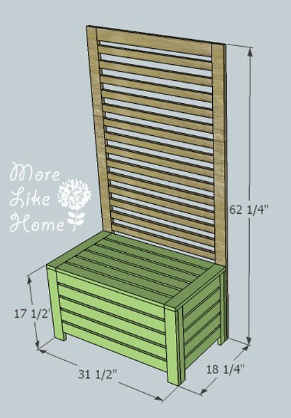 Bench for Outdoor Wall Panel System by More Like Home — step 9