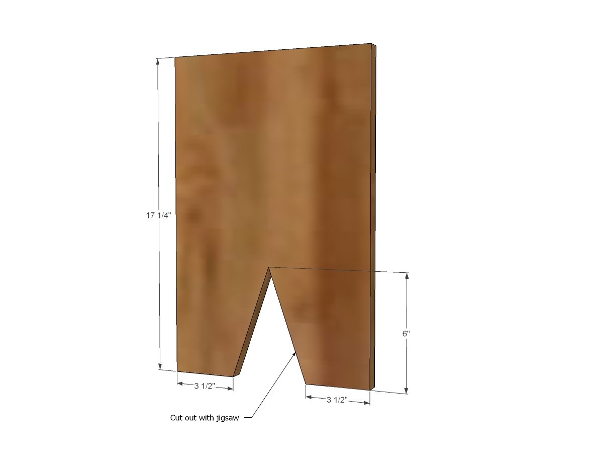 Bench with Shelf and Scrap Wood Top — step 1