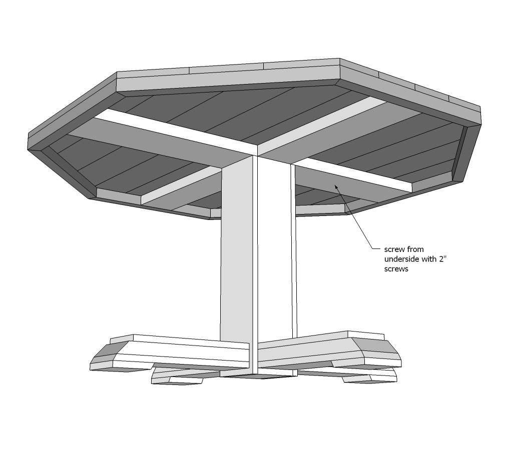 Benchmark Pedestal Base Round or Octagon Table — step 9