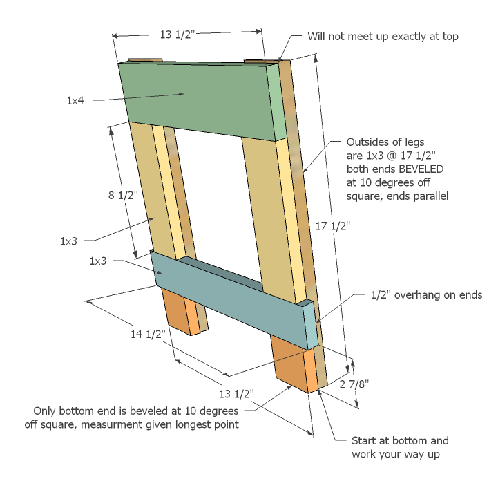 Benchright Industrial Farmhouse Bench — step 1
