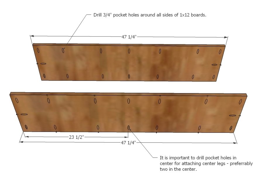 Benchwright Console Table — step 1