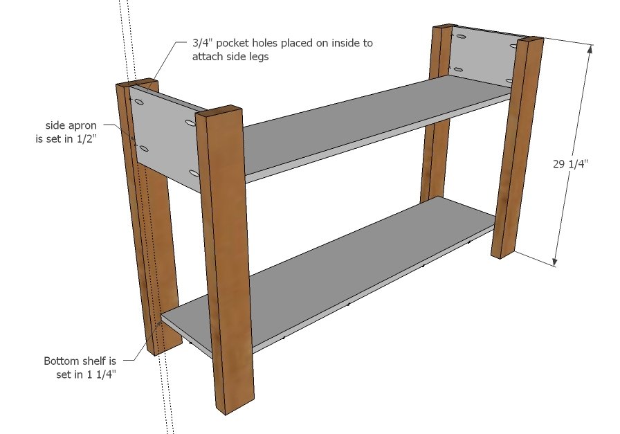 Benchwright Console Table — step 3