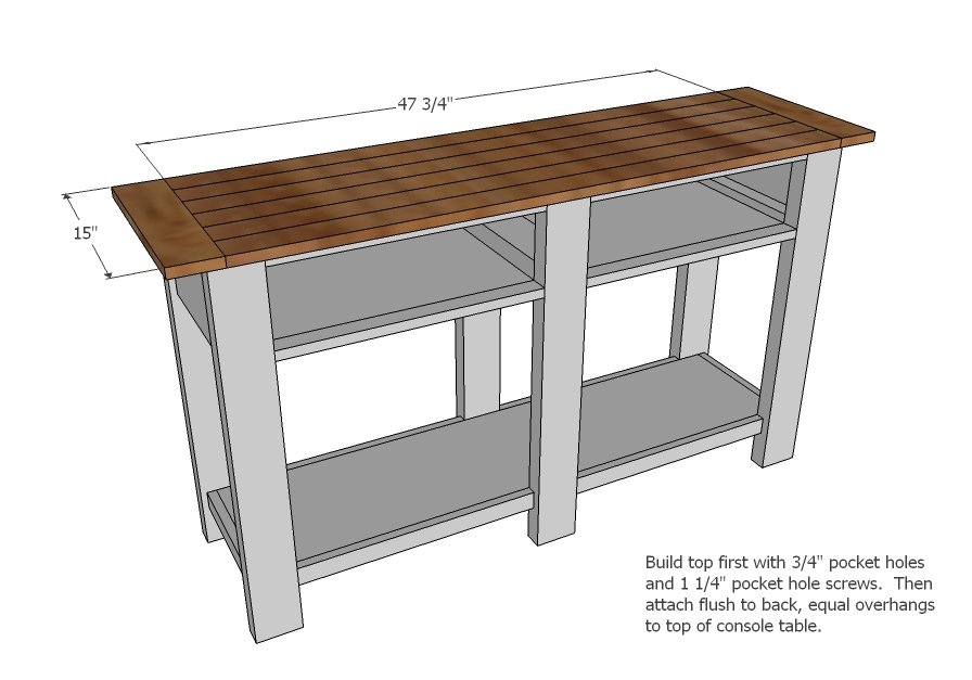 Benchwright Console Table — step 8