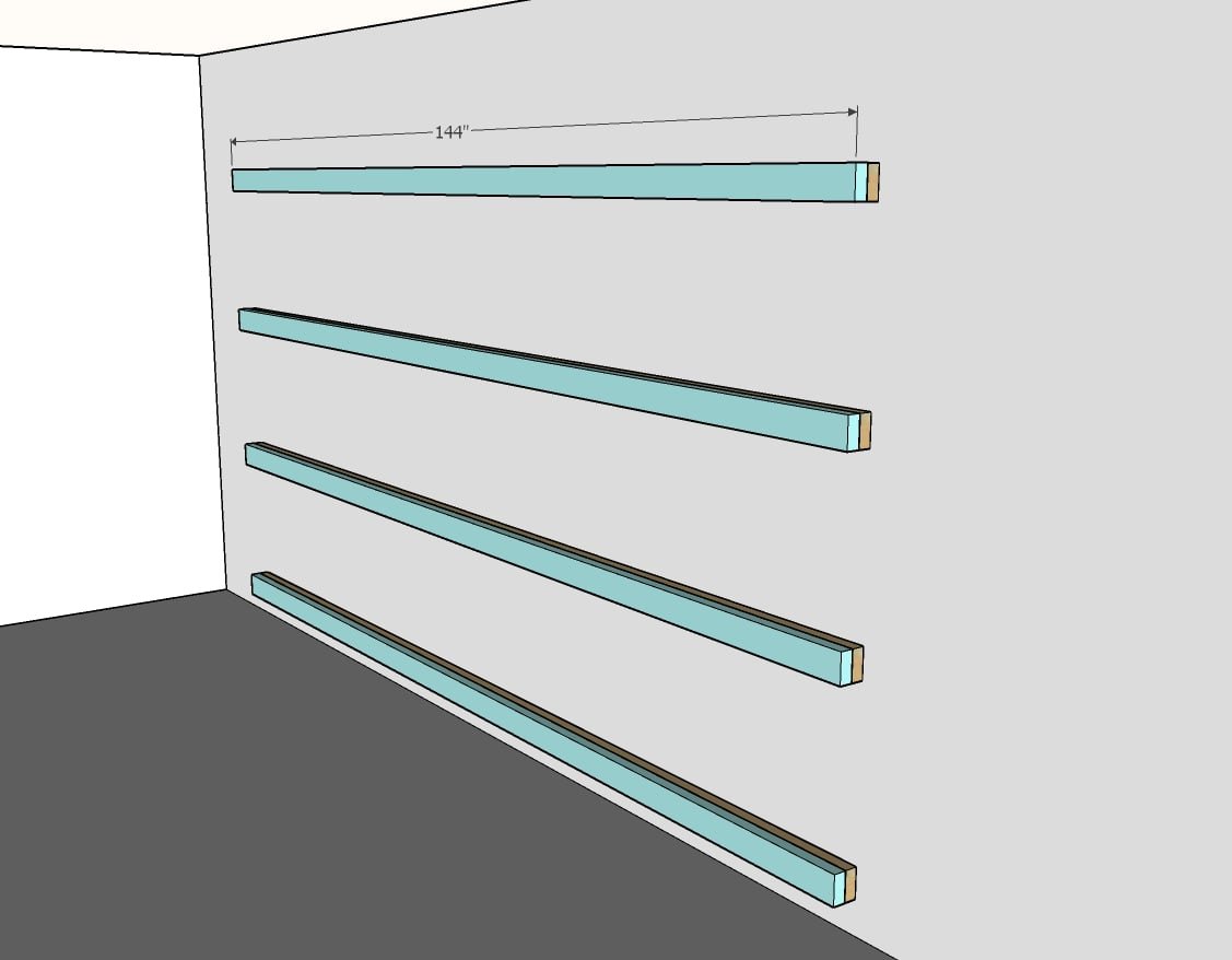 BEST DIY Garage Shelves (Attached to Walls) — step 2