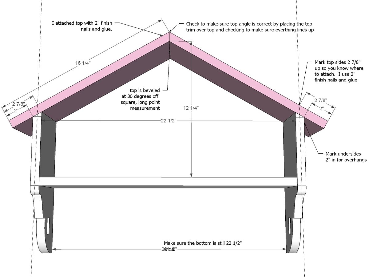 Birdhouse Bath Shelf with Towel Bar — step 3