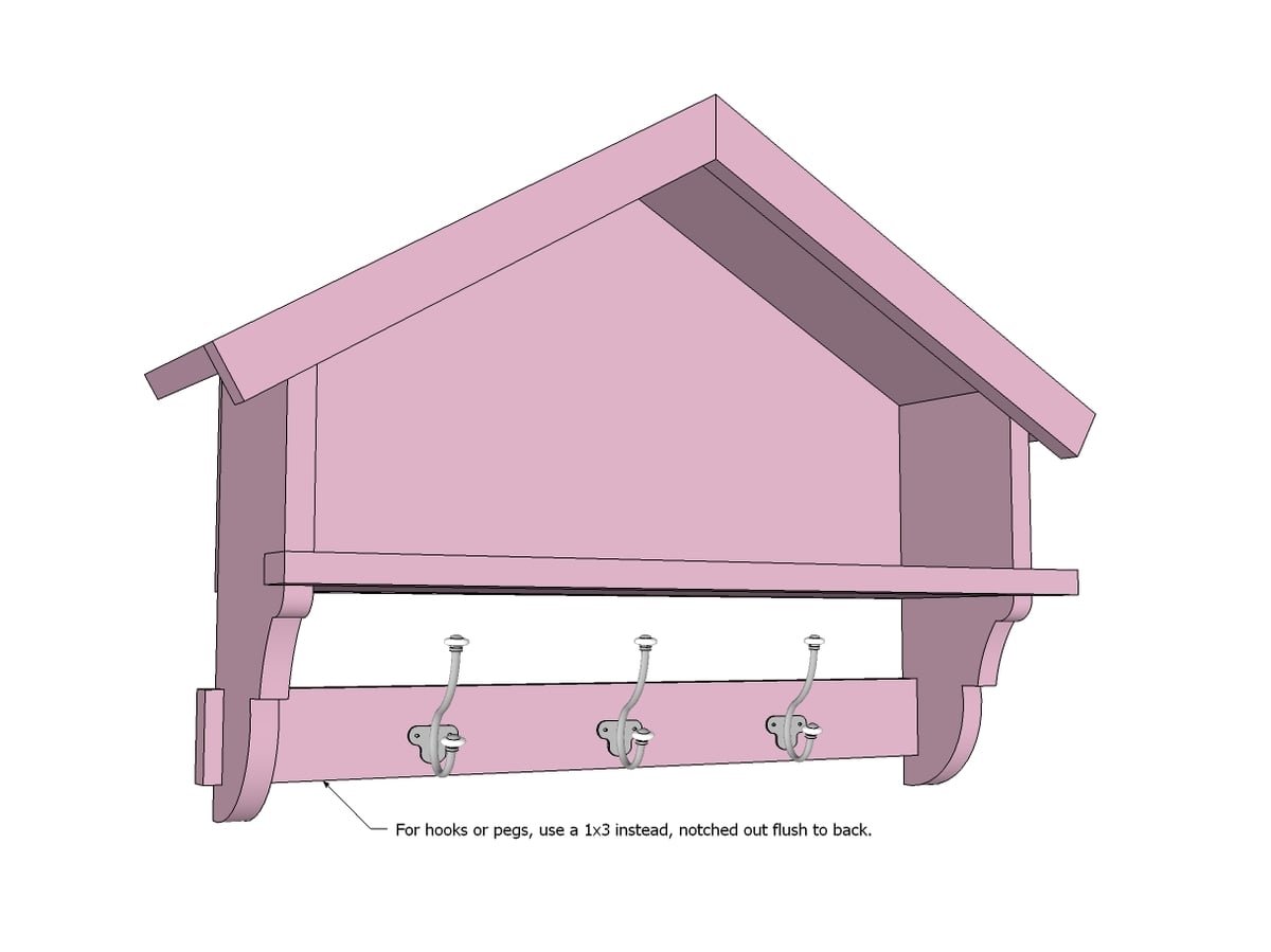 Birdhouse Bath Shelf with Towel Bar — step 8