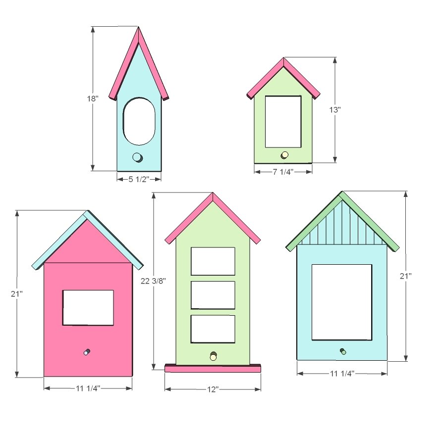 Birdhouse Frames dimension diagram 1