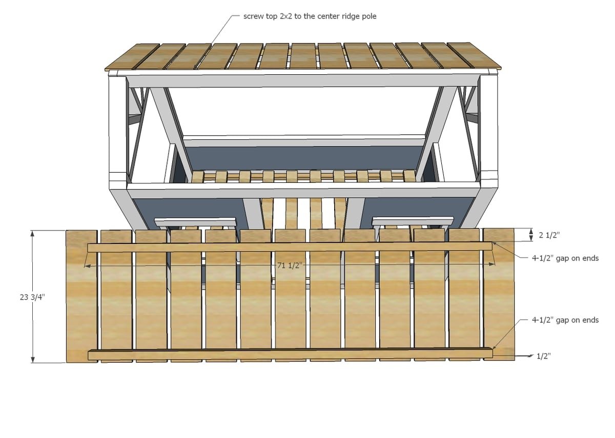 Board and Batten House Shaped Bed by Jen Woodhouse — step 10