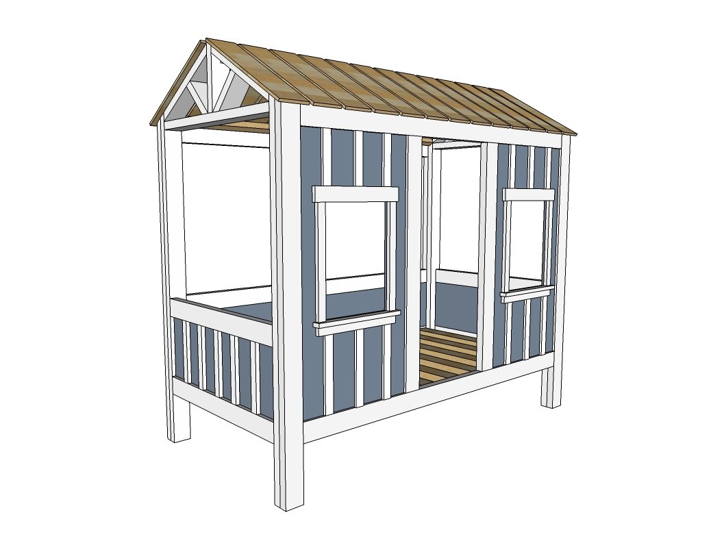 Board and Batten House Shaped Bed by Jen Woodhouse — step 11