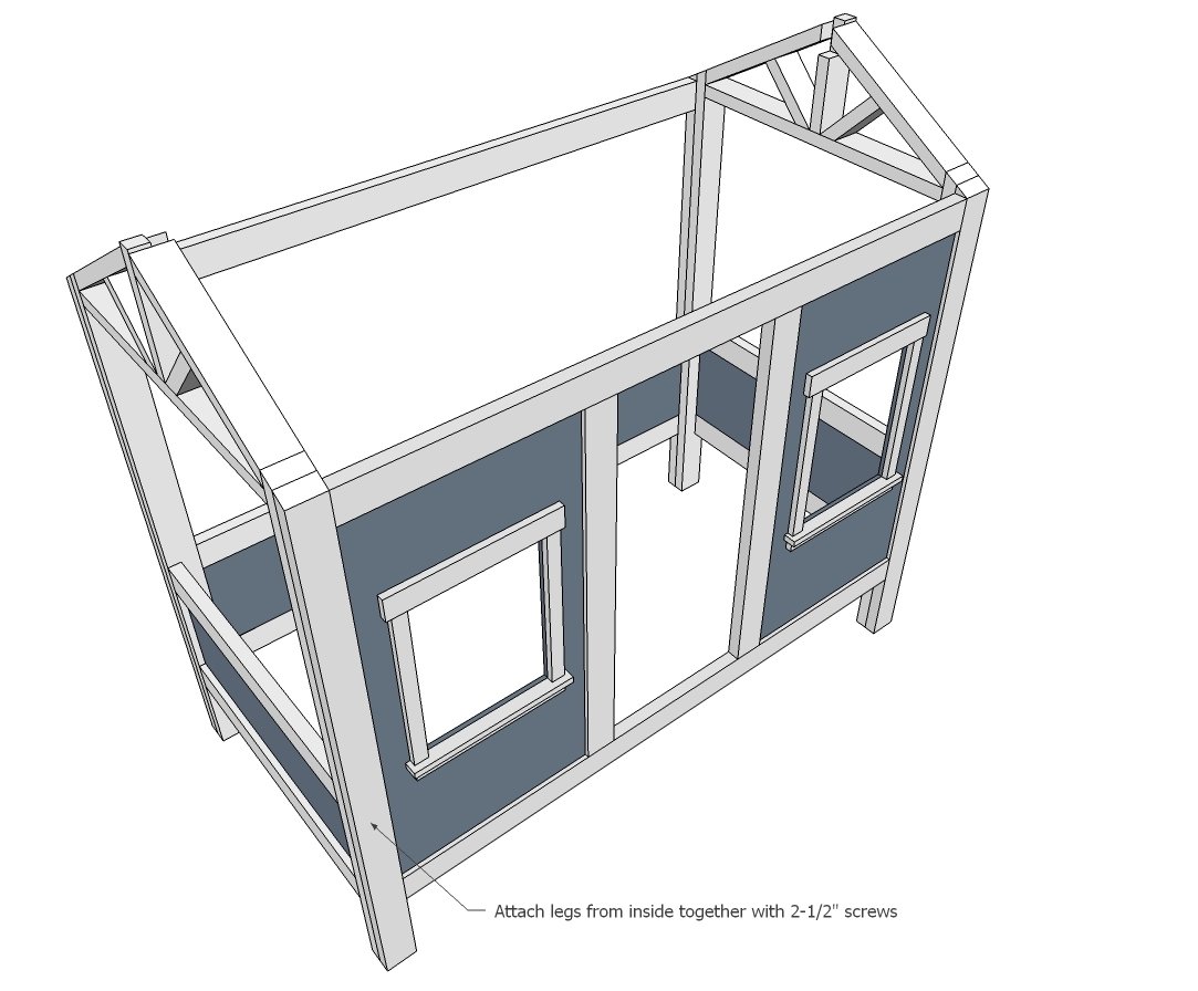 Board and Batten House Shaped Bed by Jen Woodhouse — step 7
