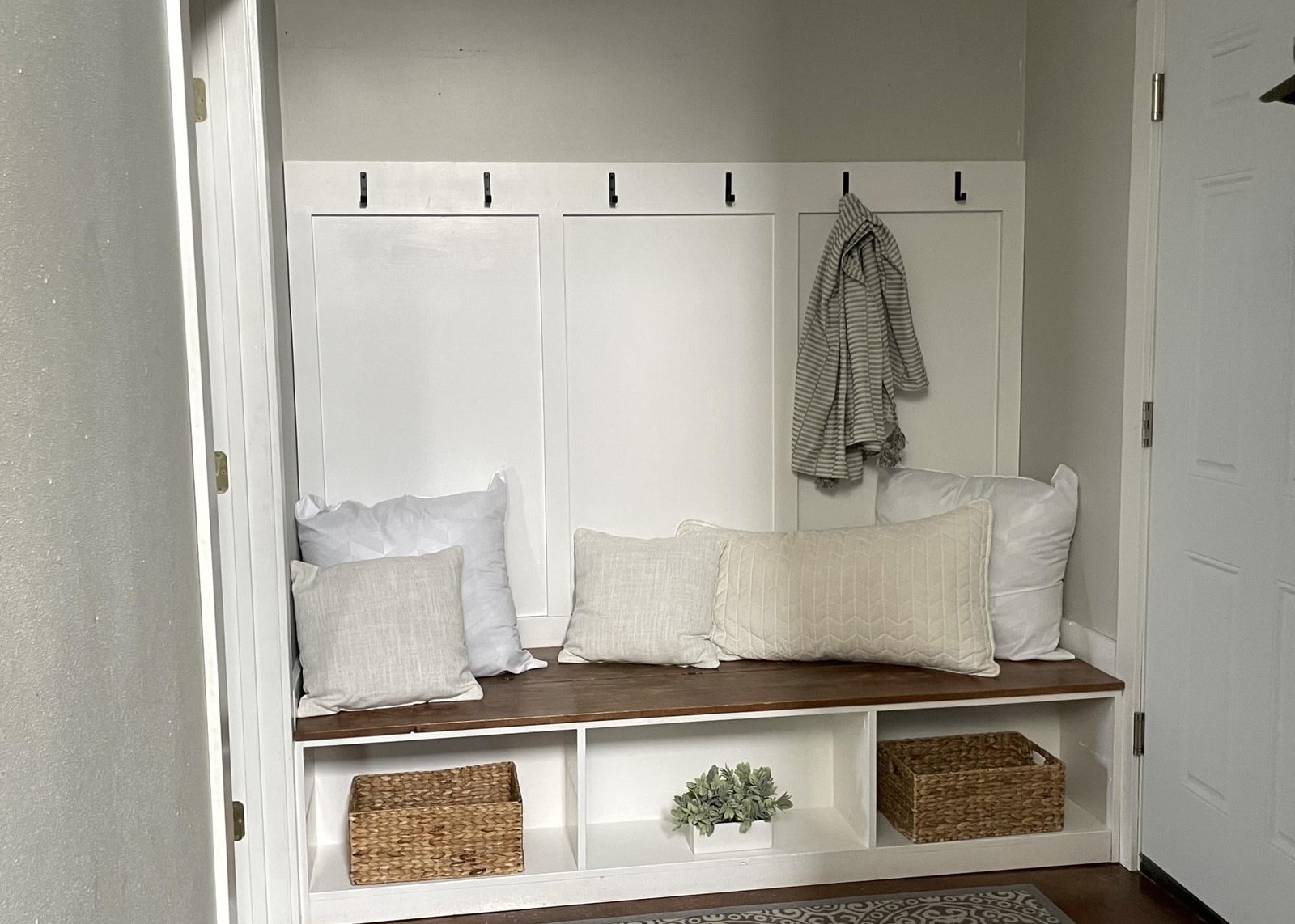 Board and Batten Panel for Entryway or Mudroom