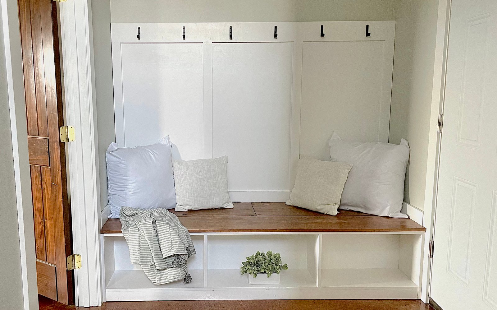 Board and Batten Panel for Entryway or Mudroom — step 13
