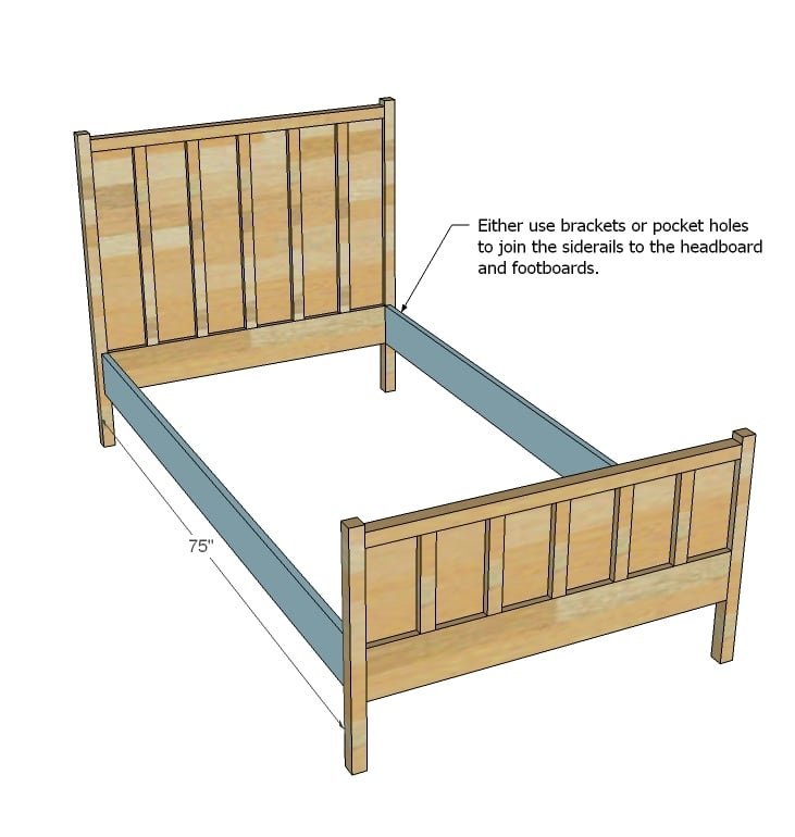 Board and Batten Twin Bed — step 6
