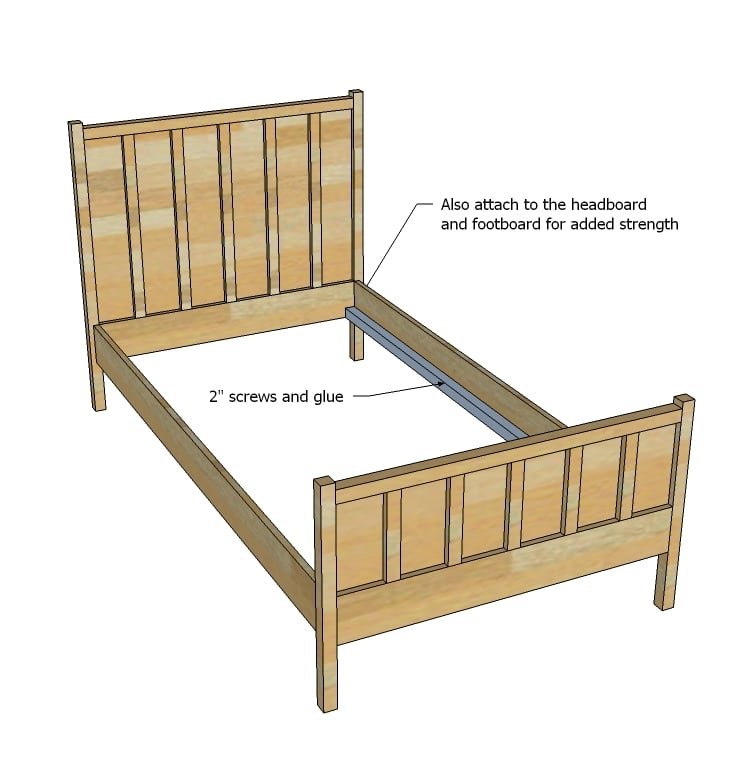 Board and Batten Twin Bed — step 7
