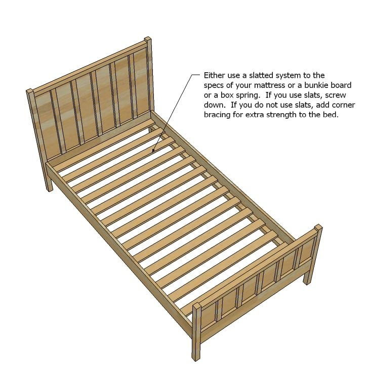 Board and Batten Twin Bed — step 8