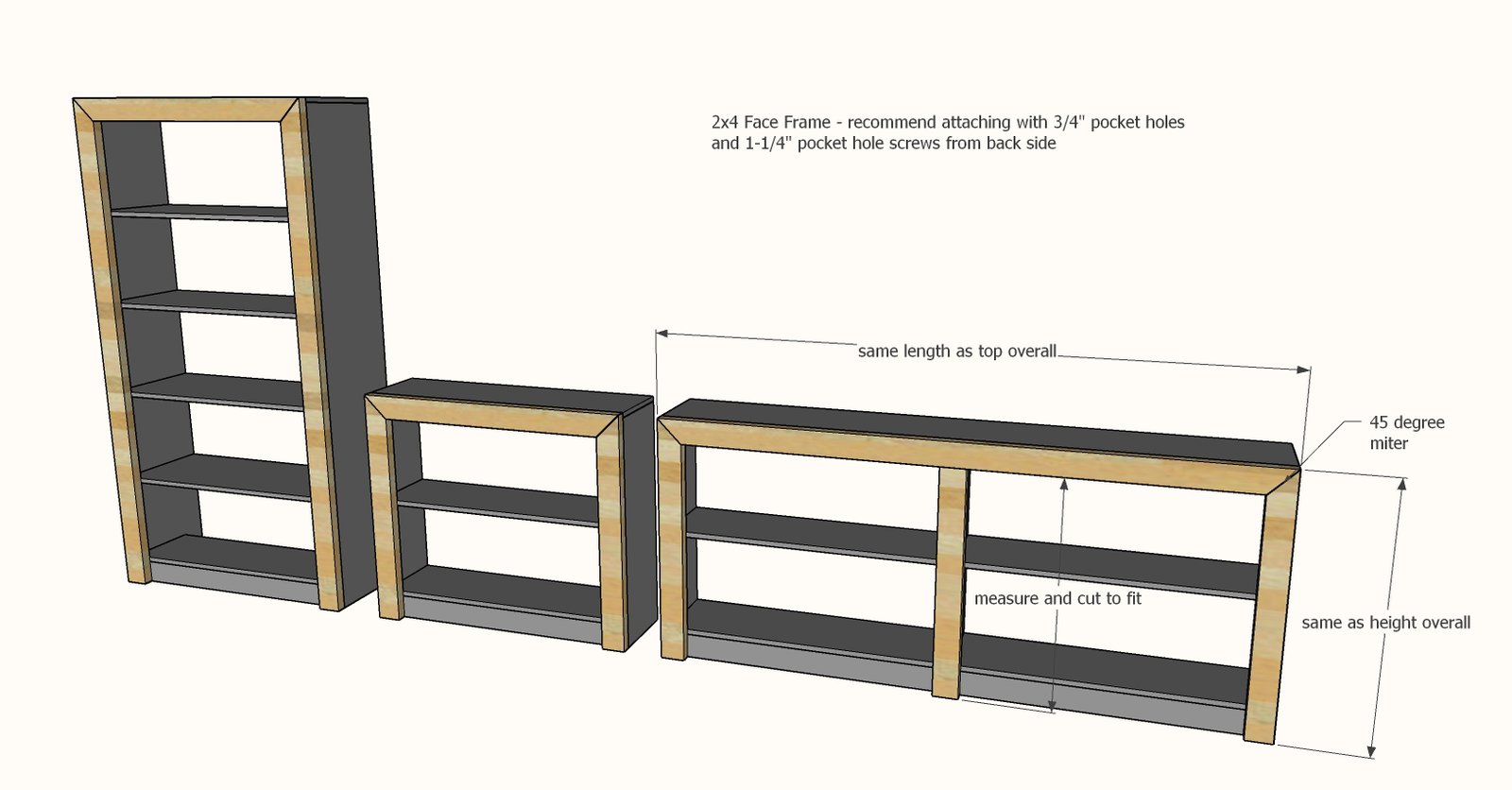 Bold Modern Bookshelf — step 3