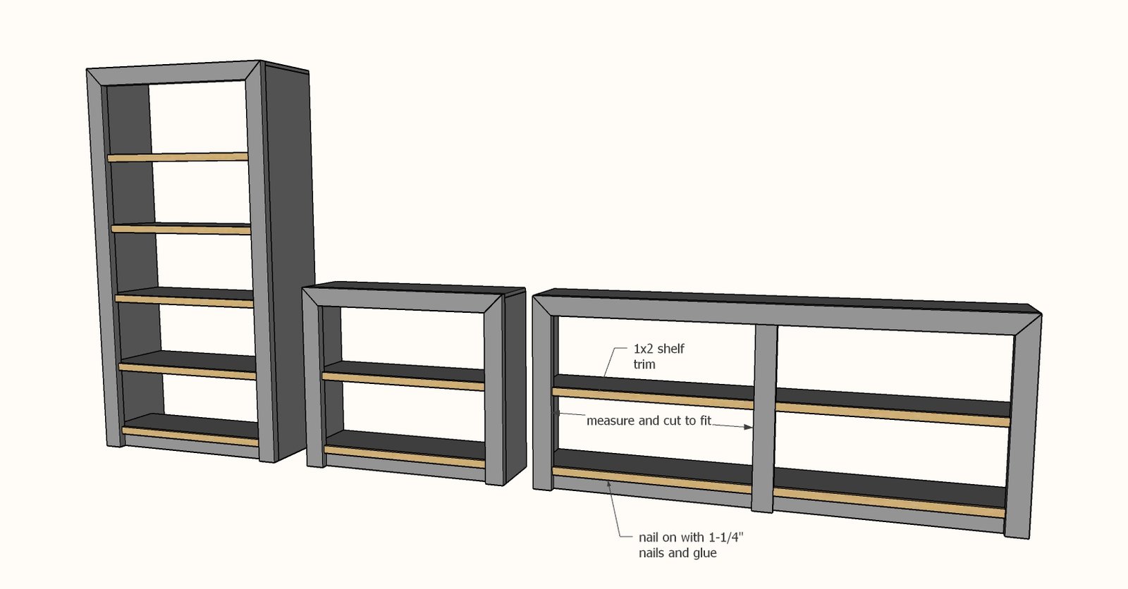 Bold Modern Bookshelf — step 4