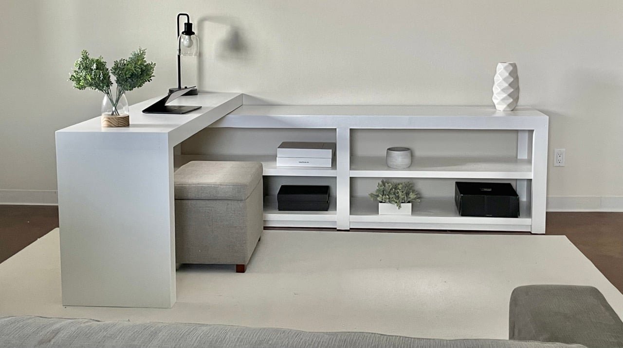 Bold Modern L-Shape Rotating Desk