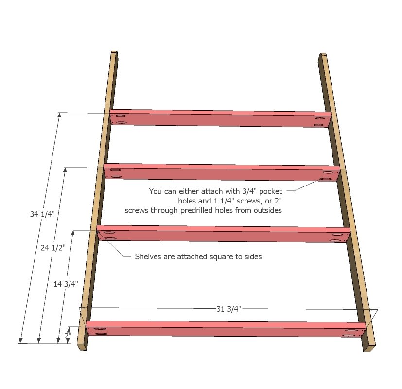 Book or Magazine Ladder Shelf — step 2