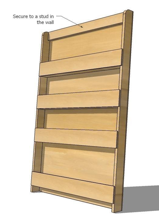 Book or Magazine Ladder Shelf — step 6