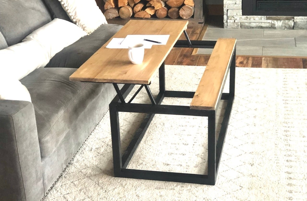 Box Frame Coffee Table with Lift Top