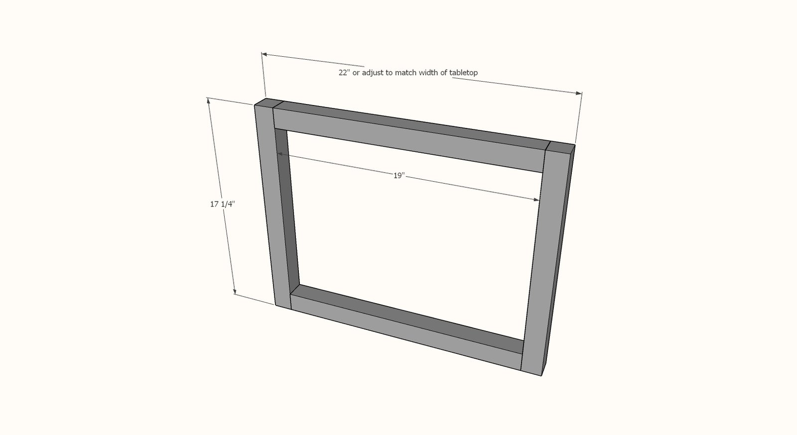 Box Frame Coffee Table with Lift Top — step 2
