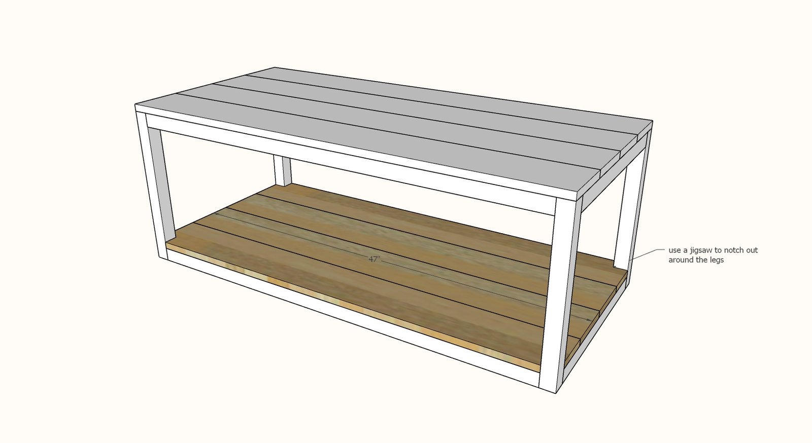 Box Frame Coffee Table with Lift Top — step 6