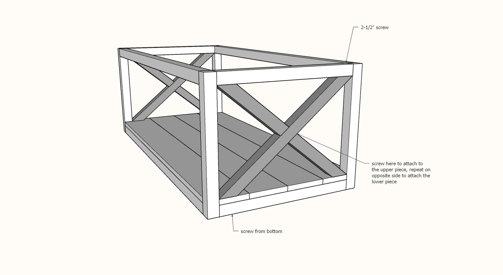 Box Frame Coffee Table with Lift Top — step 7