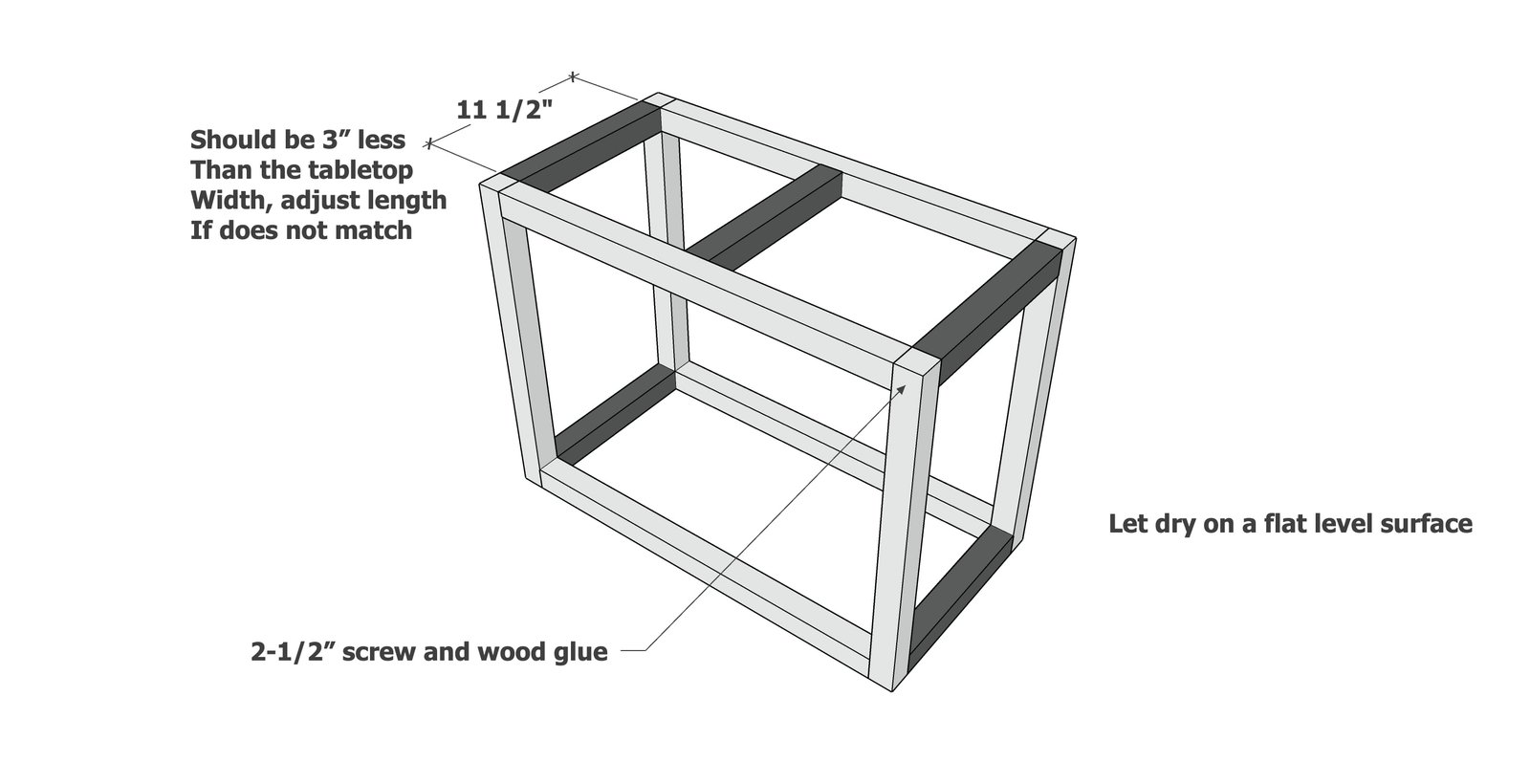 Box Frame Rectangle Side Table — step 3