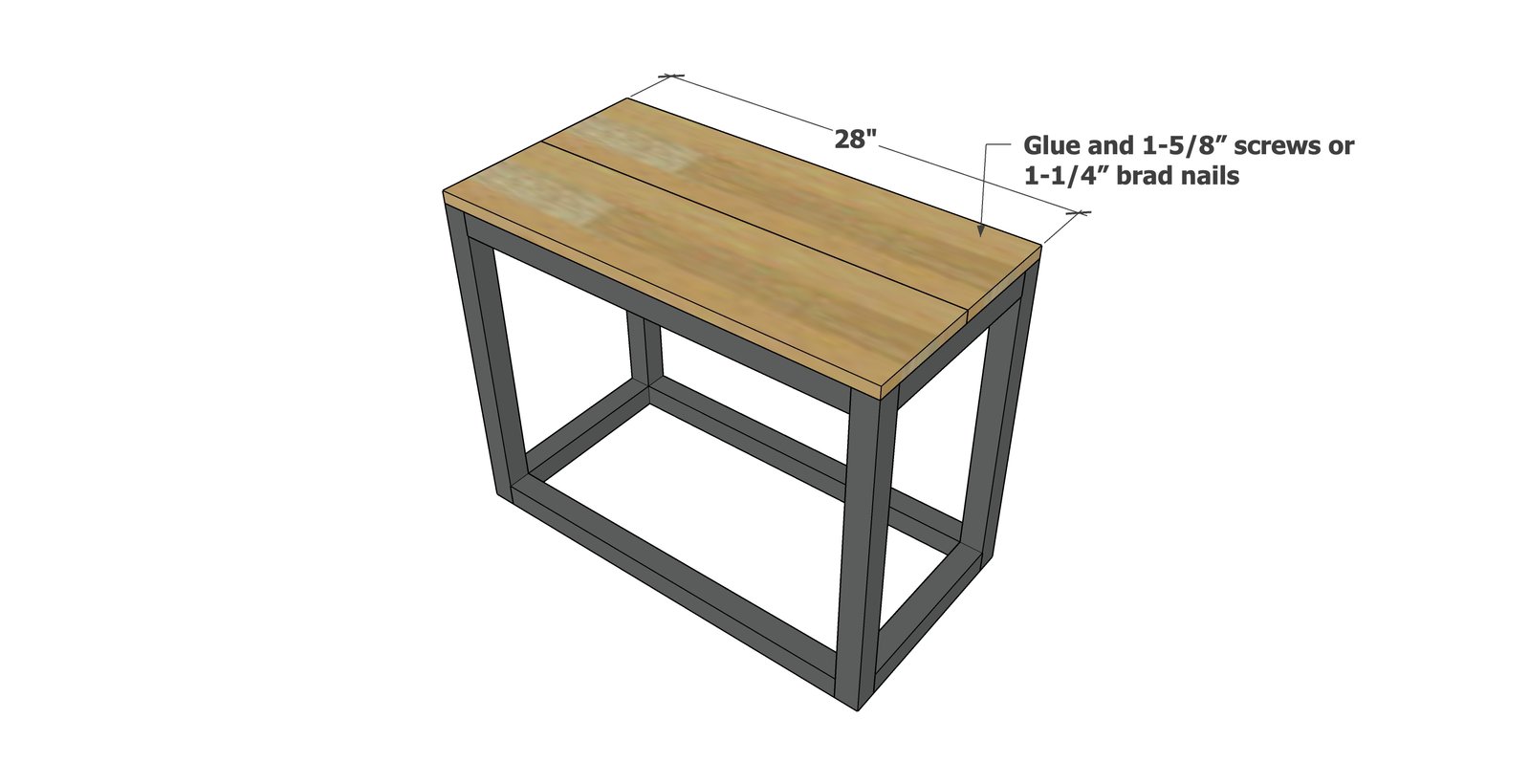 Box Frame Rectangle Side Table — step 4