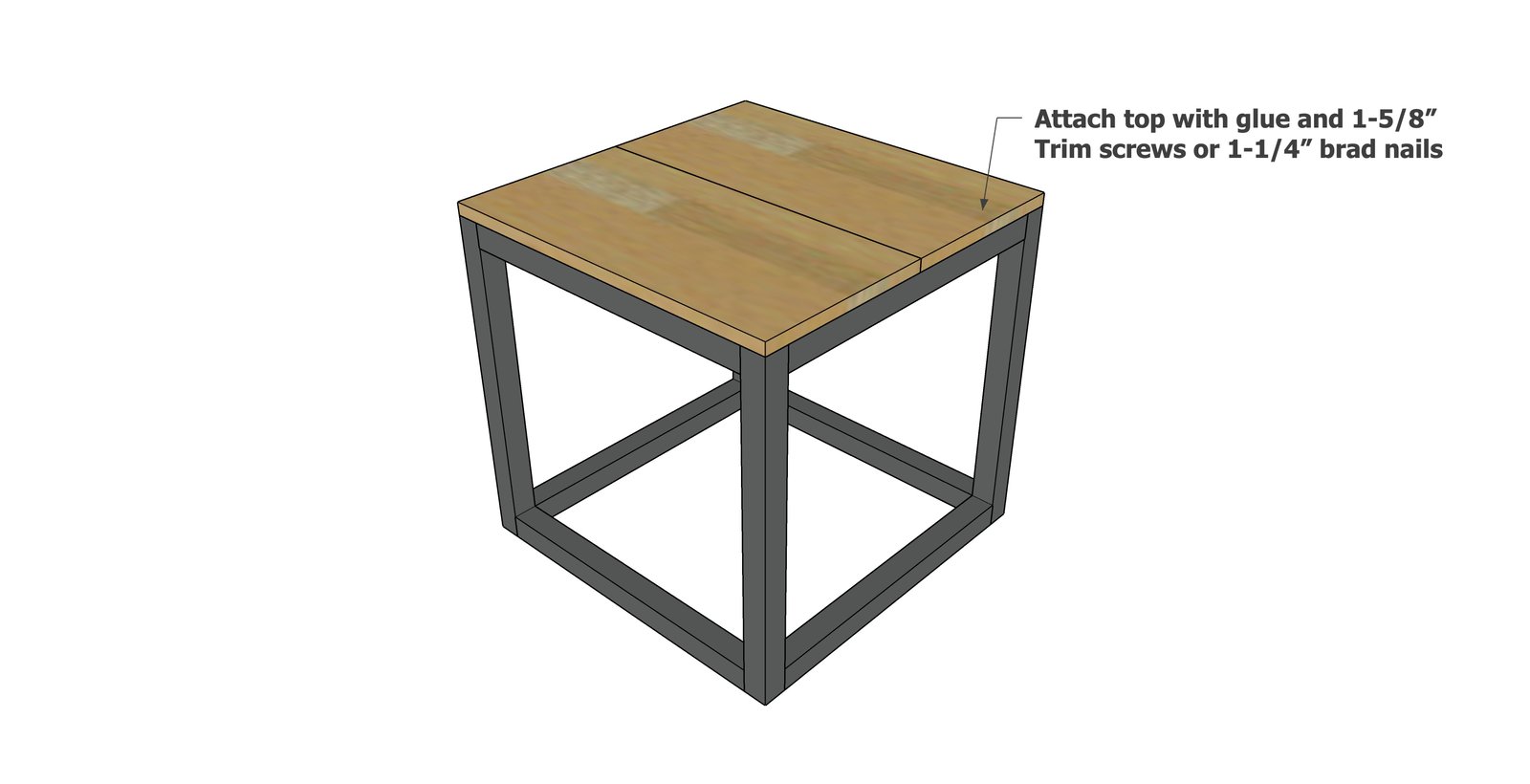 Box Frame Square Side Table — step 4