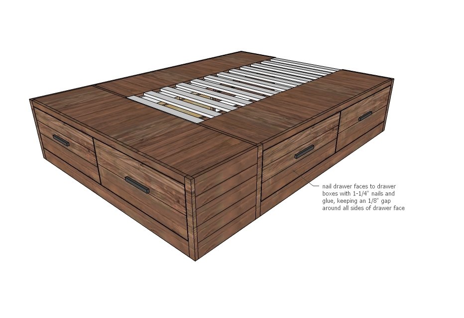 Brandy Scrap Wood Storage Bed with Drawers — step 10