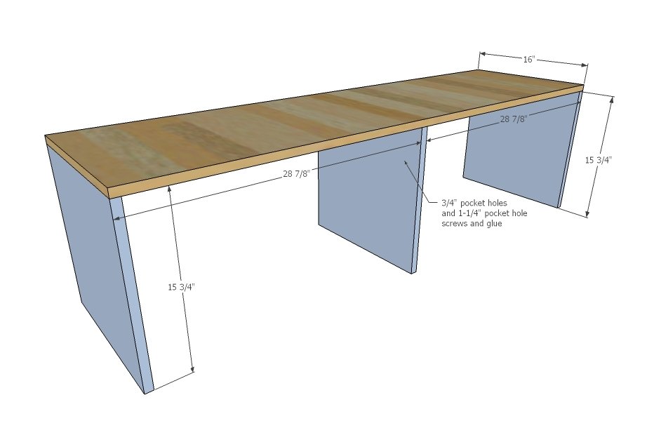 Brandy Scrap Wood Storage Bed with Drawers — step 1