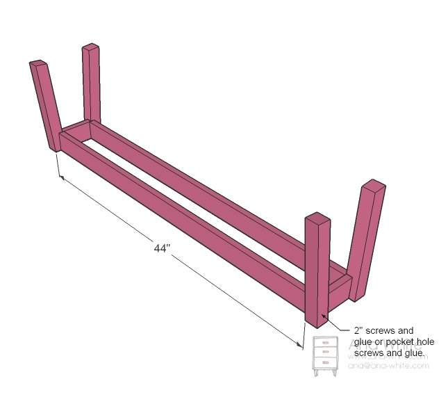 Build the Bitty Bench — step 3