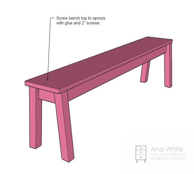 Build the Bitty Bench — step 4