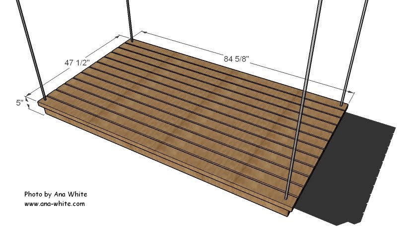 Build This Easy DIY Hanging Daybed dimension diagram 1